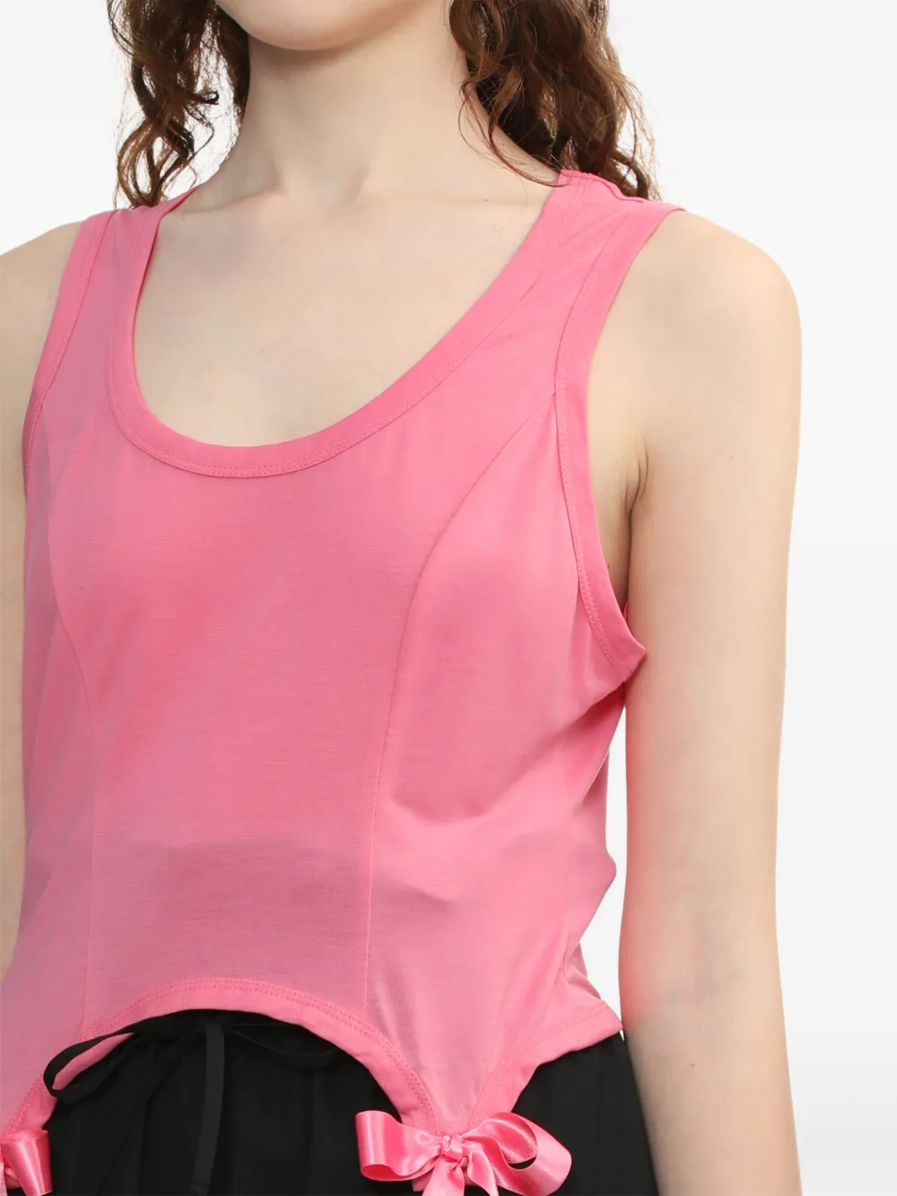 Simone Rocha Bow Tail Easy tank top Roze