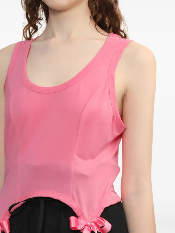 Simone Rocha Bow Tail Easy タンクトップ | ピンク | FARFETCH JP