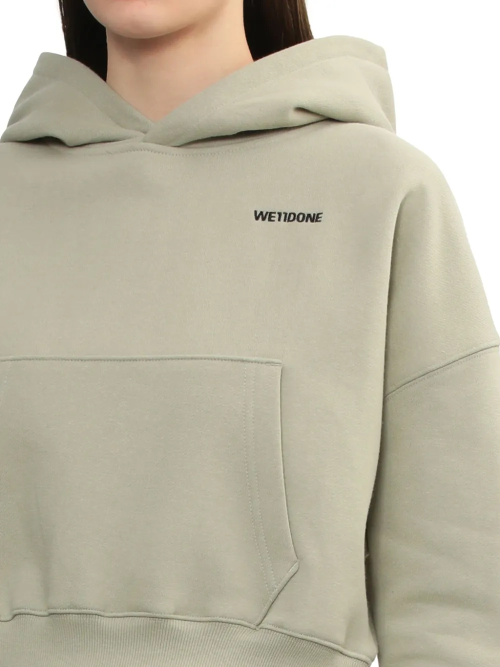 We11done Katoenen hoodie Groen