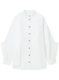 Enföld draped-detail shirt - White