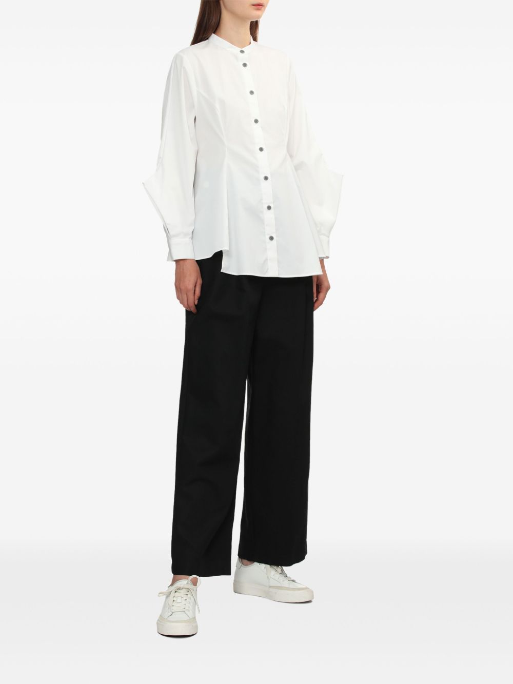 Enföld draped-detail shirt - Wit