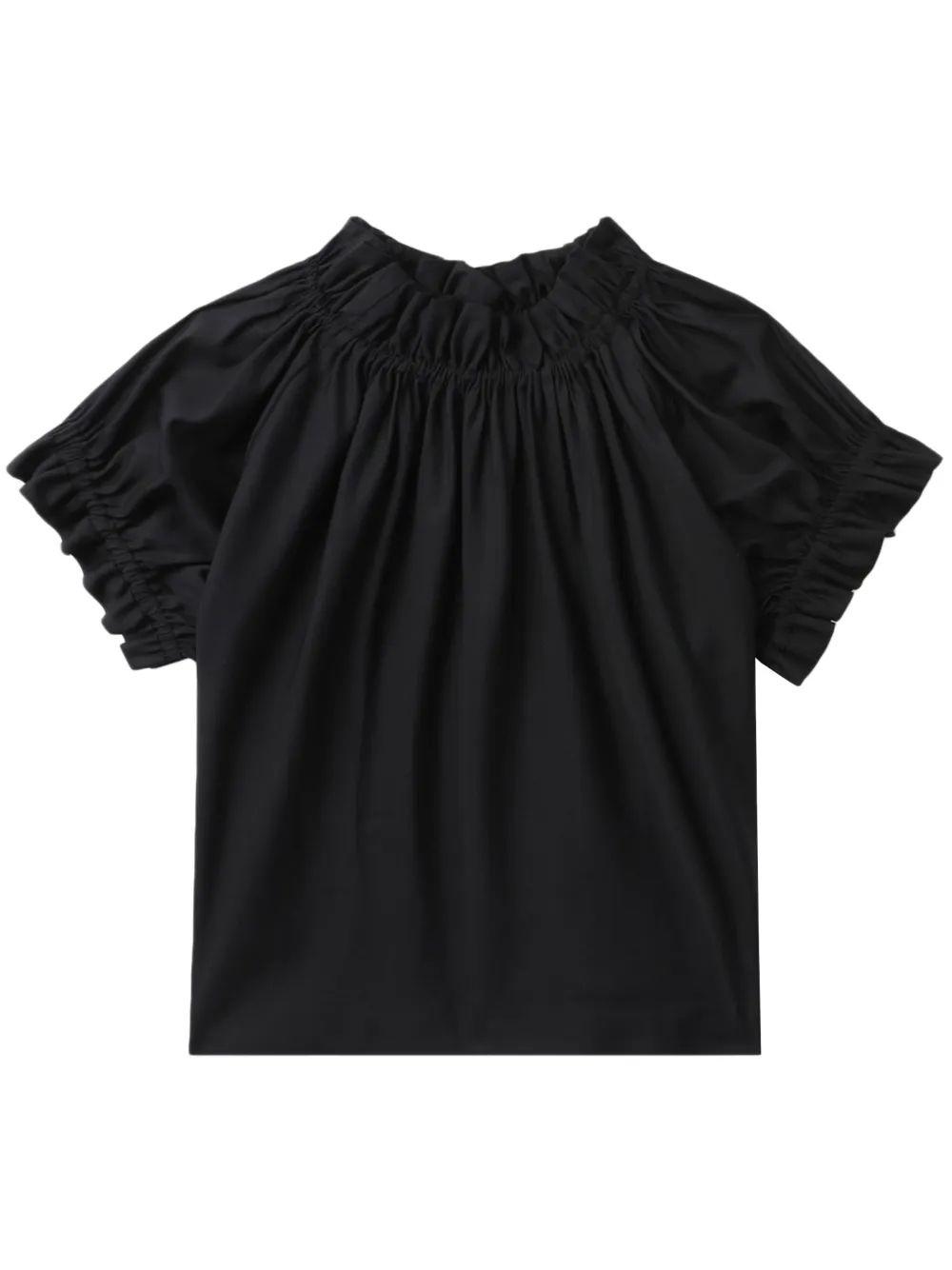 gathered ruffle top