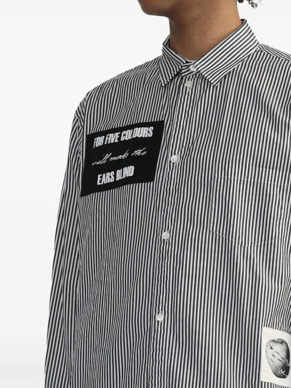 Undercover Striped Shirt | Black | FARFETCH