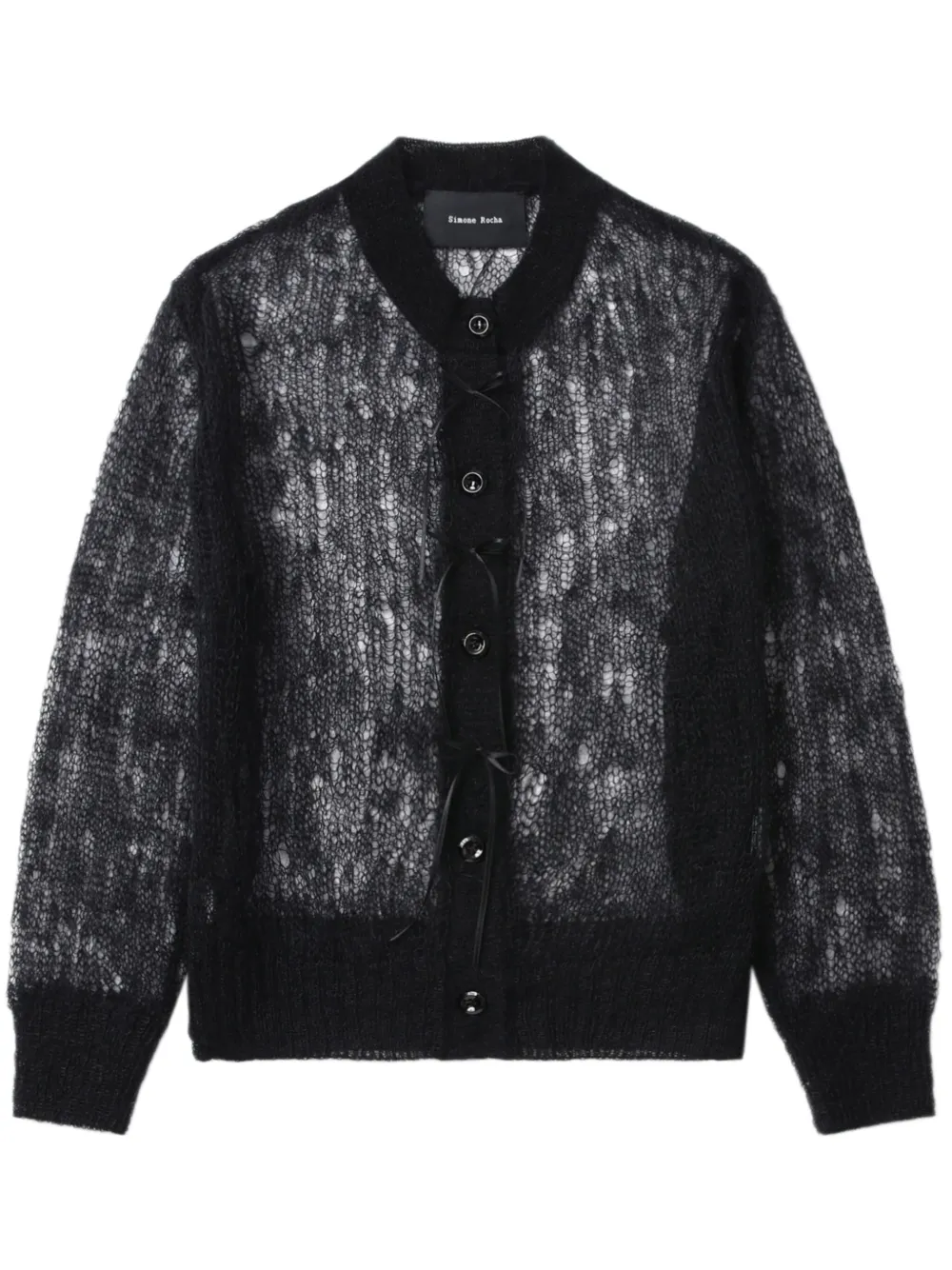 Simone Rocha open-knit cardigan – Black