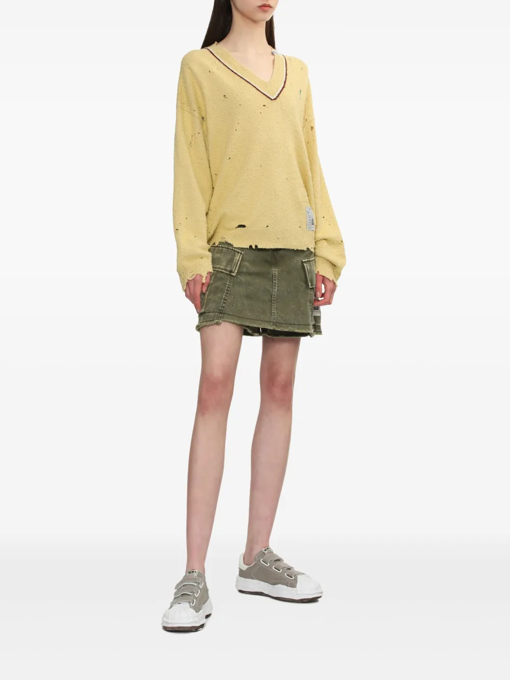 Maison MIHARA YASUHIRO Military cargo shorts - Groen