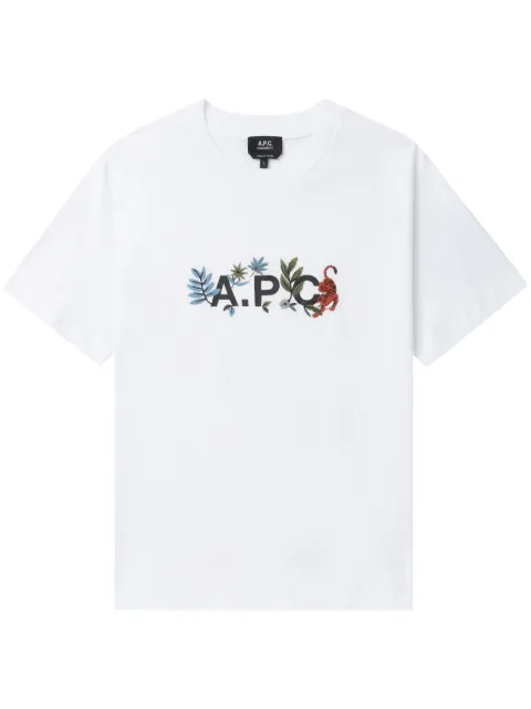A.P.C. logo-print cotton t-shirt