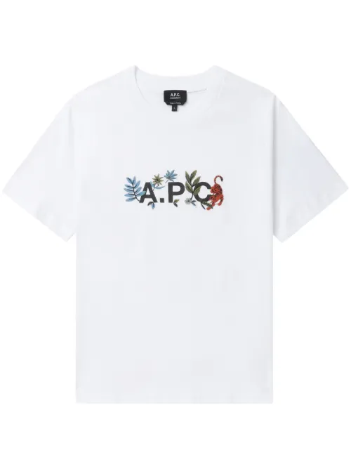 T-shirt en coton à logo imprimé - A.P.C. - Modalova