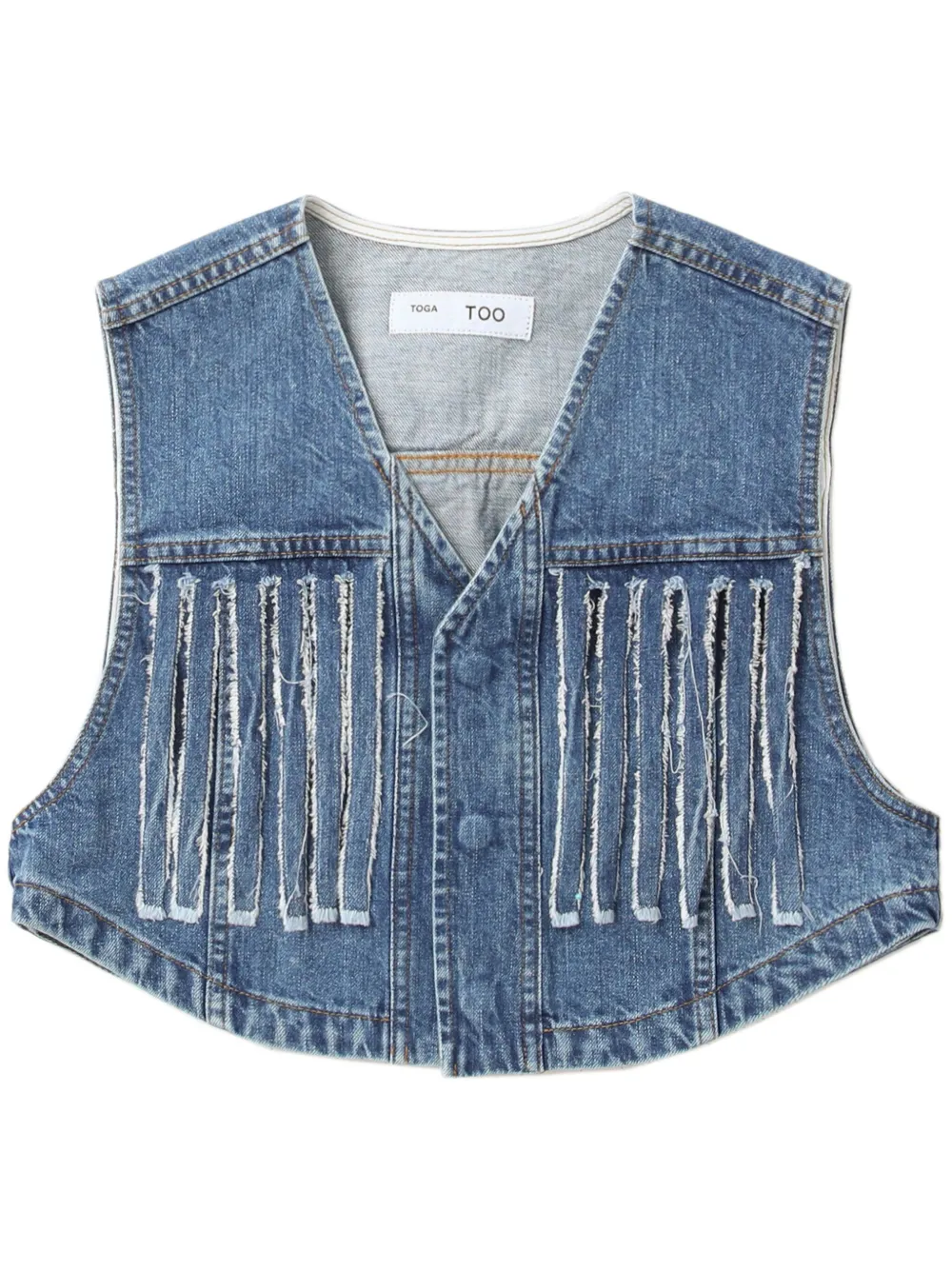 cotton denim vest