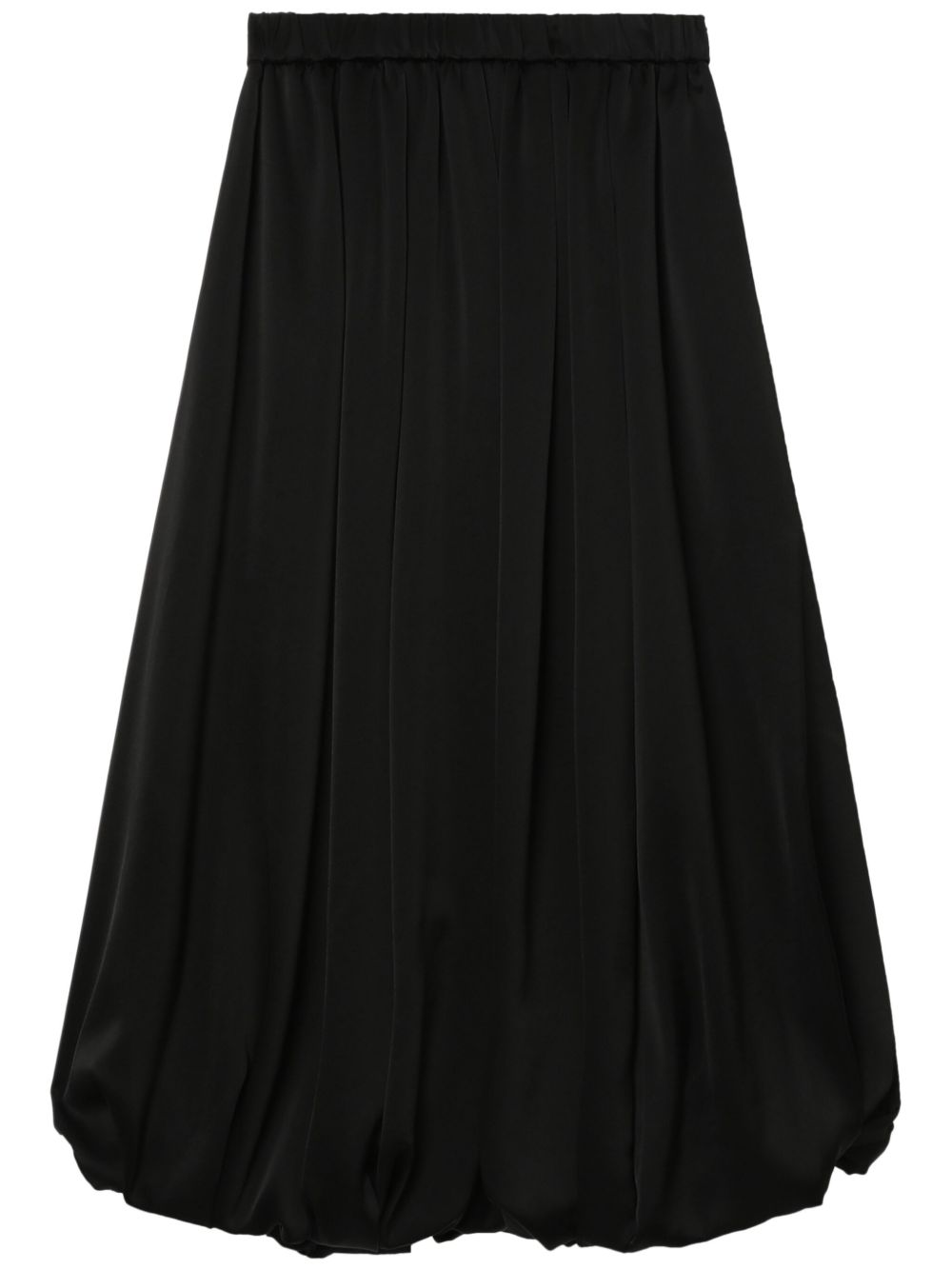 pleated midi skirt