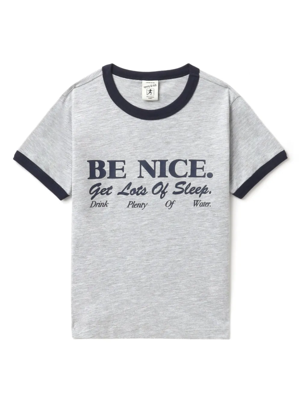 SPORTY & RICH KIDS Be Nice Tシャツ - グレー SPORTY & RICH KIDS Be Nice Tシャツ - グレー