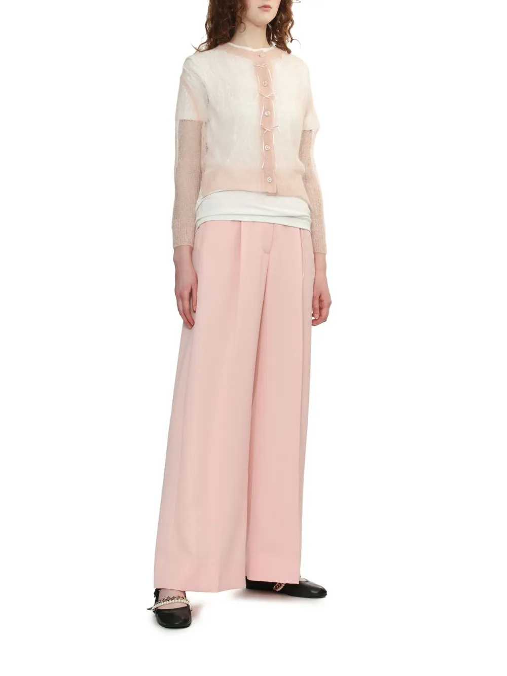 Simone Rocha wide-leg trousers - Roze