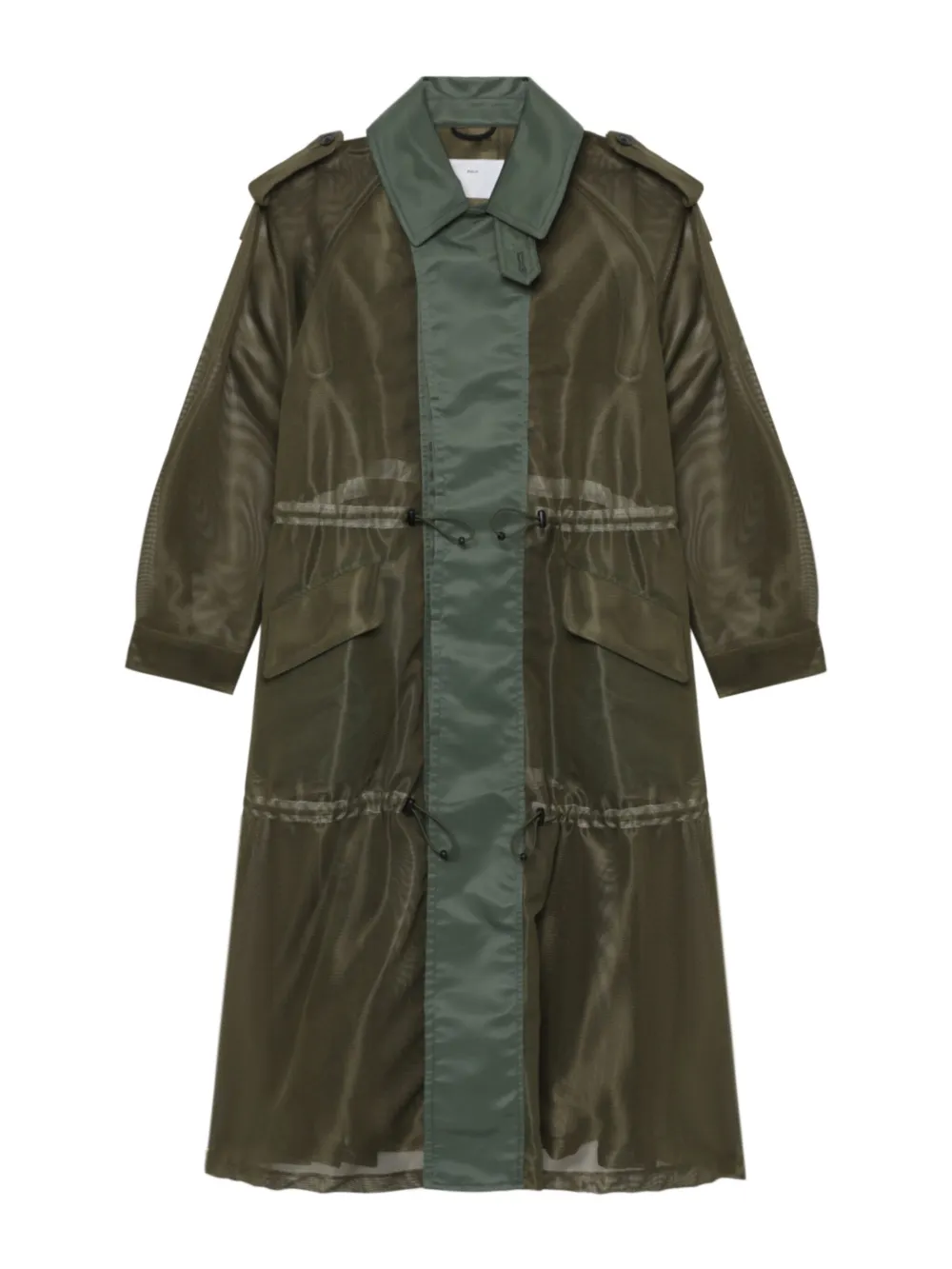 panelled trench coat