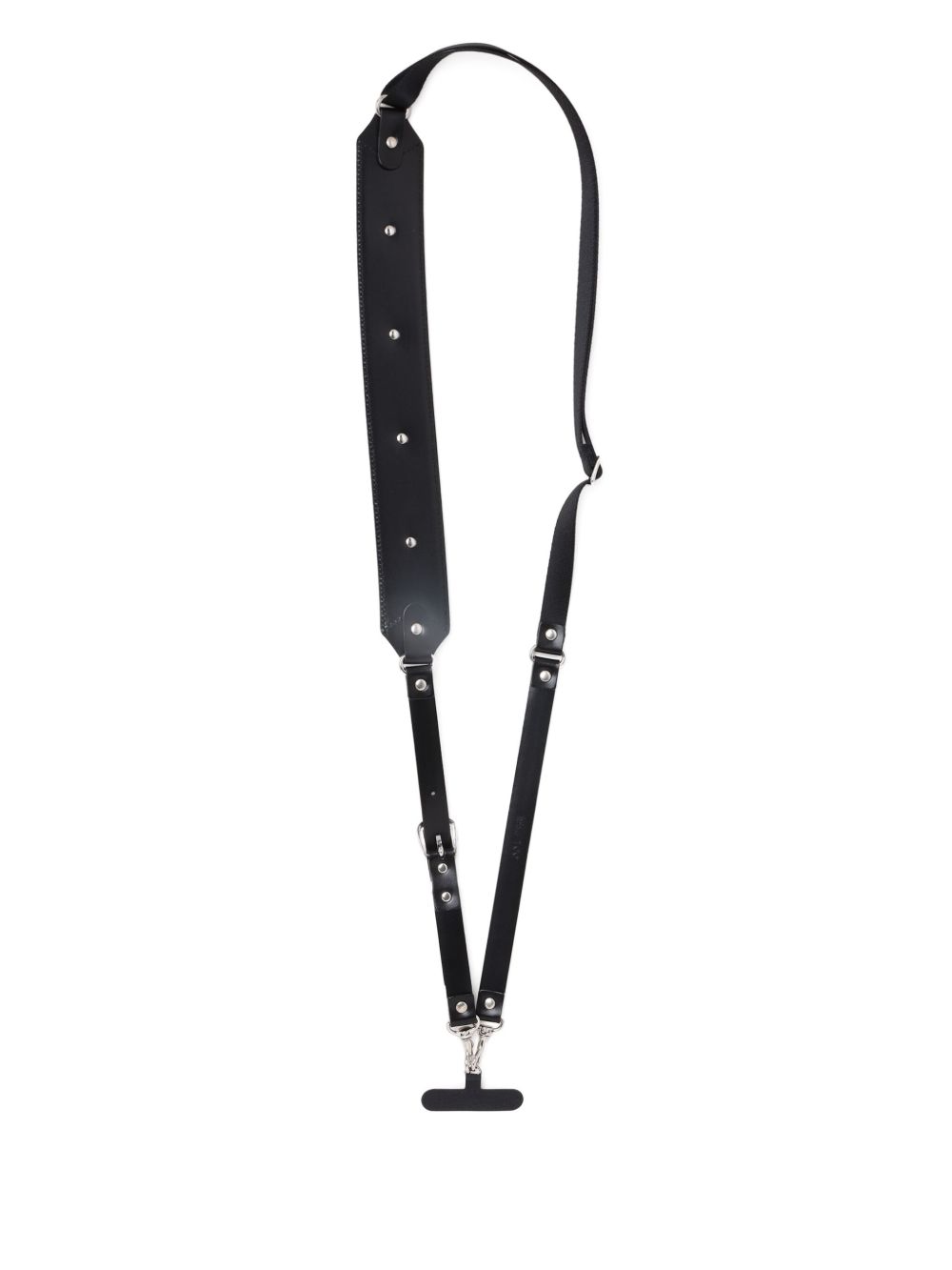 Toga leather phone strap - Zwart