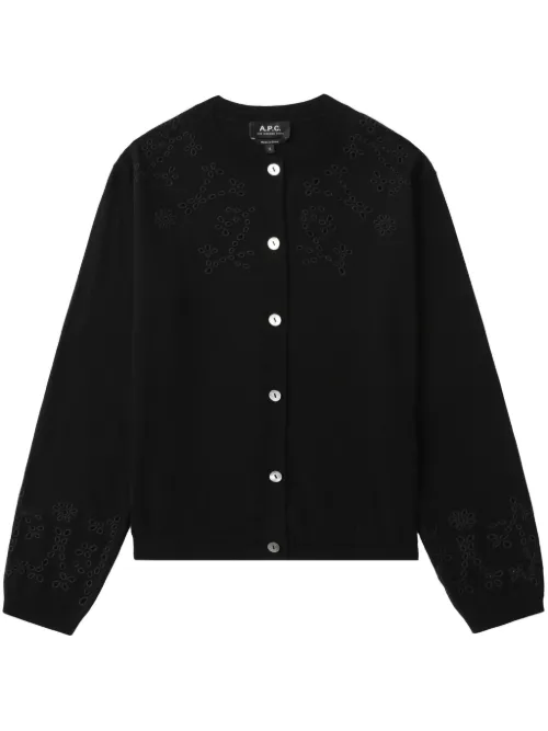 Cardigan à col ras-de-cou - A.P.C. - Modalova