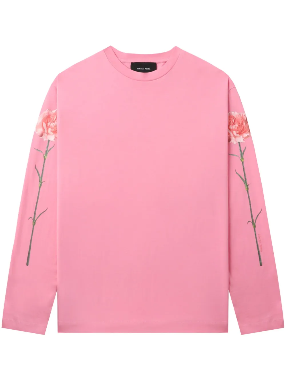 Simone Rocha Carnation T-shirt Roze