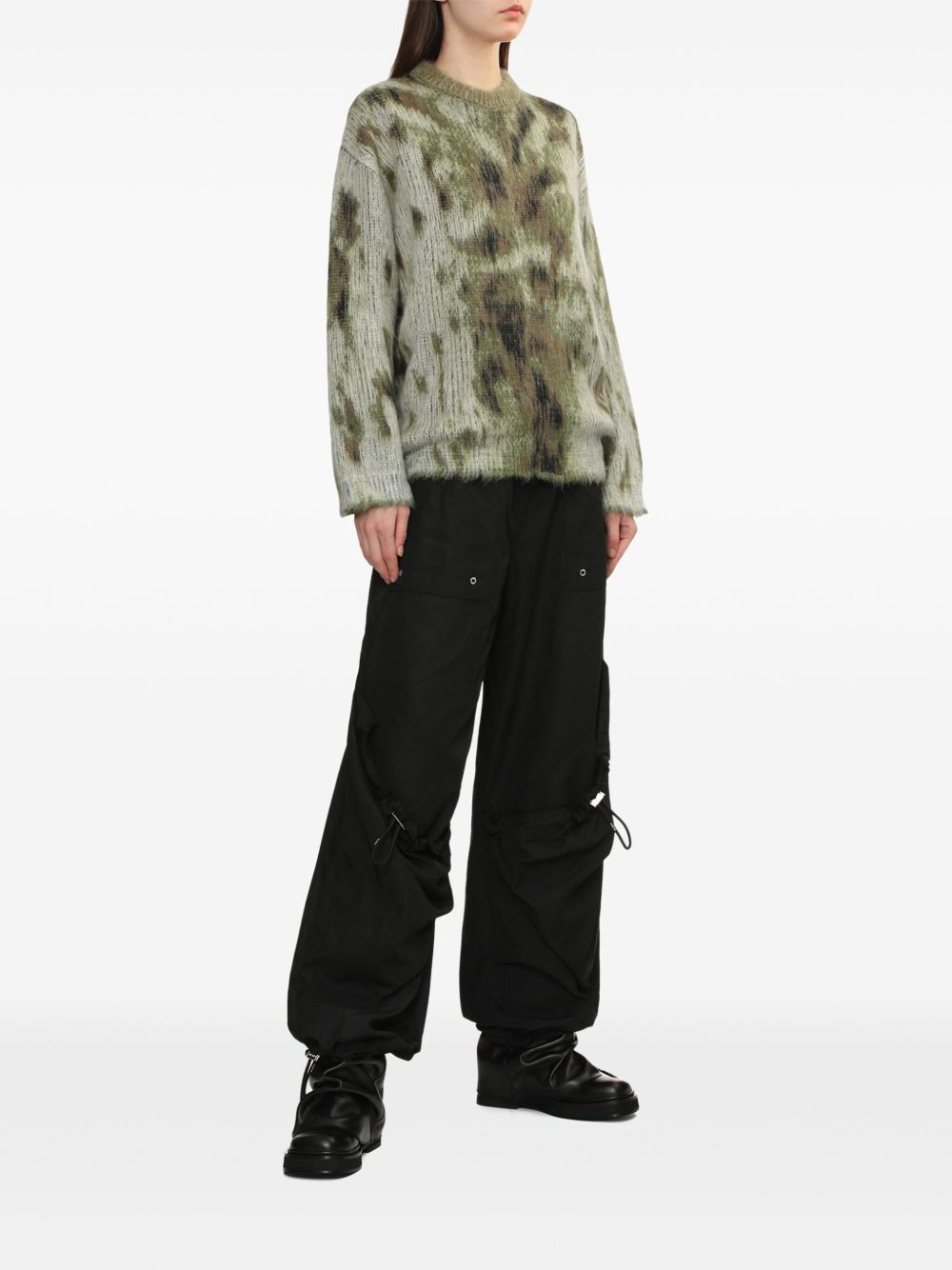 The Attico animal-print jumper - Groen