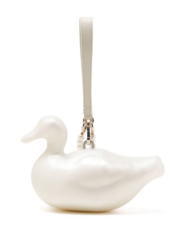 SIMONE ROCHA シモーンロシャ Duck クラッチバッグ Simone Rocha Duck クラッチバッグ | ホワイト | FARFETCH JP