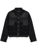 Andersson Bell unfinished-effect denim jacket - Black
