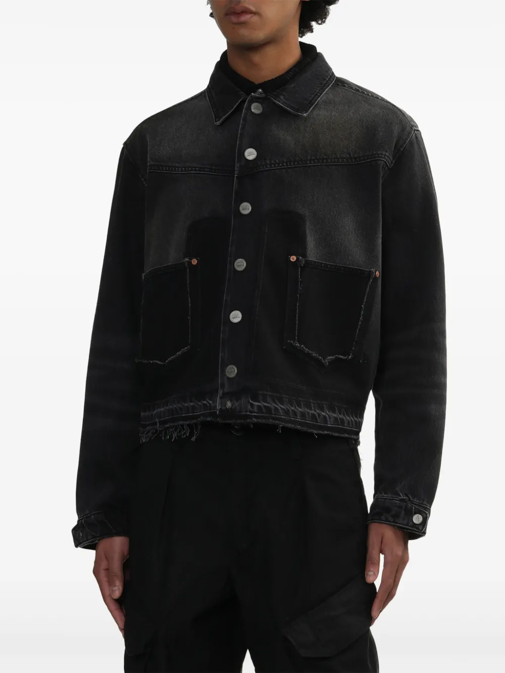 ANDERSSON BELL UNFINISHED-EFFECT DENIM JACKET