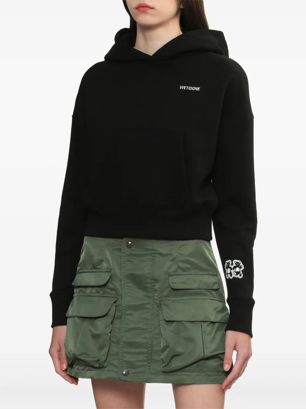 We11done Cotton Hoodie | Black | FARFETCH JO