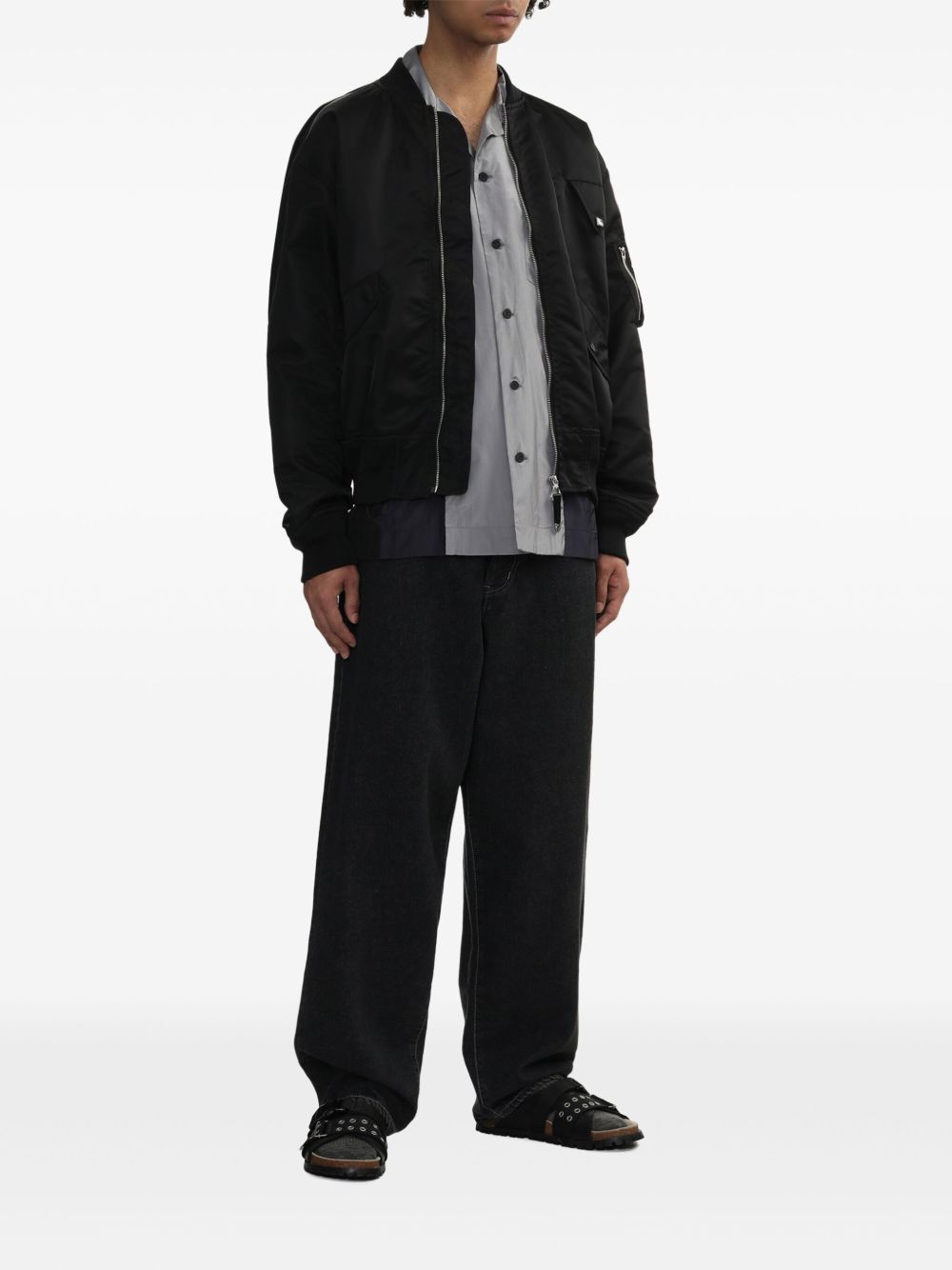 Toga zip-up bomber jacket - Zwart