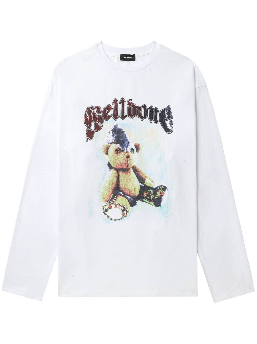 We11done Bear-print sweatshirt - White