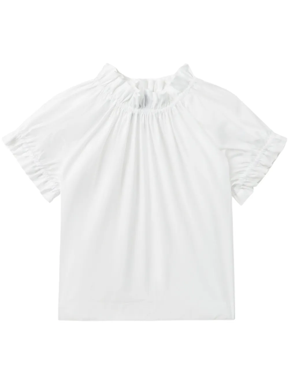 gathered ruffle top