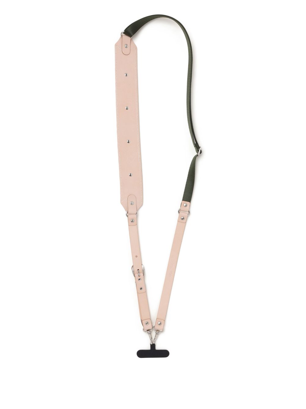 Toga floral-appliqué leather phone strap - Beige