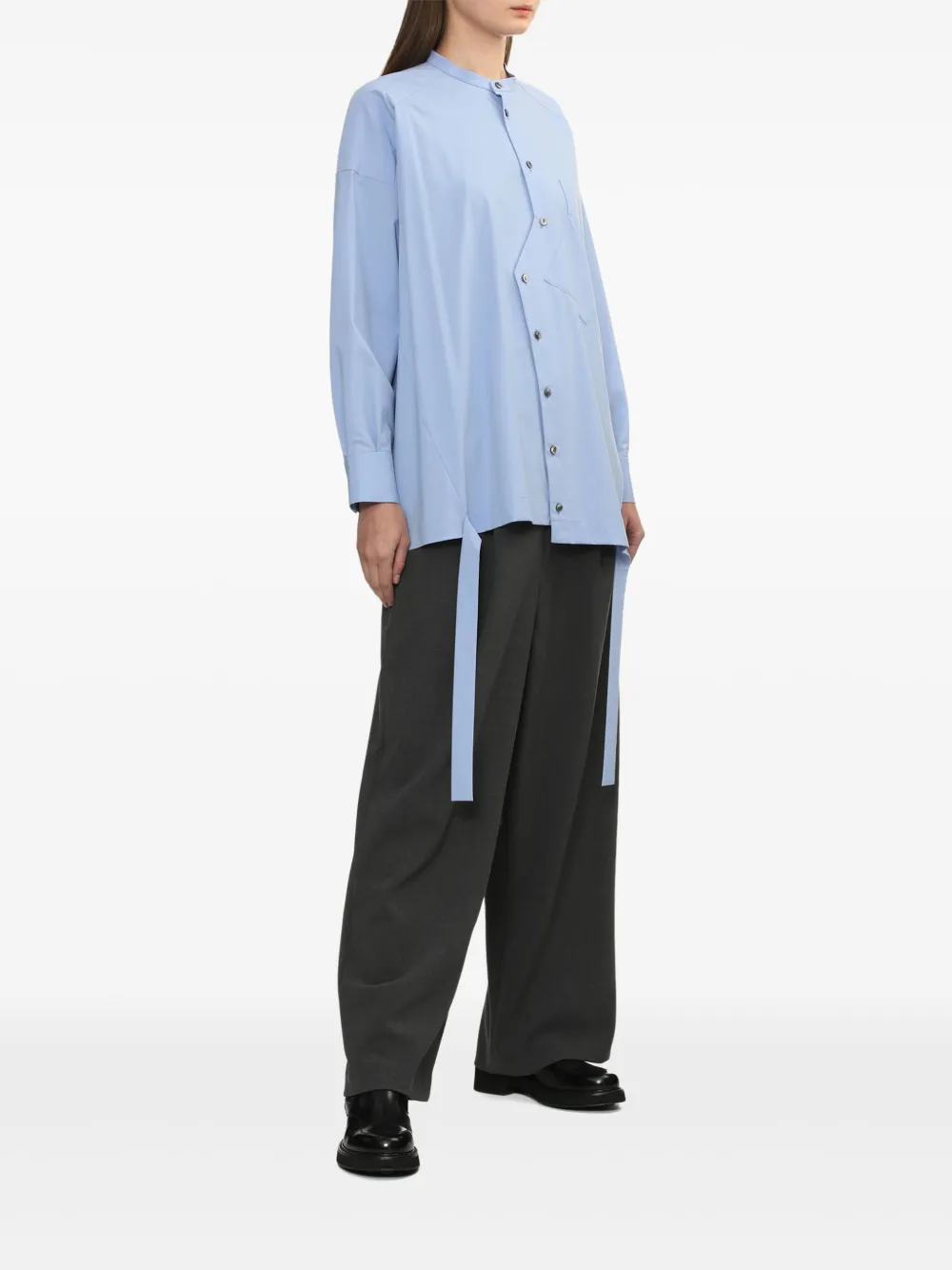 Enföld Asymmetrisch blouse - Blauw