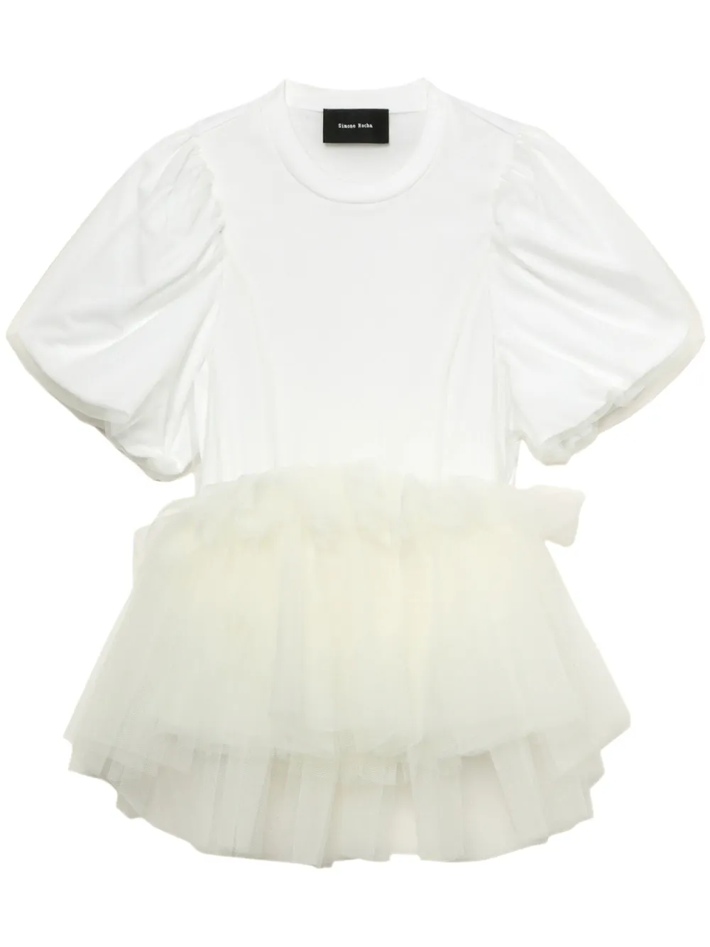 Simone Rocha T-shirt met tutu zoom Wit