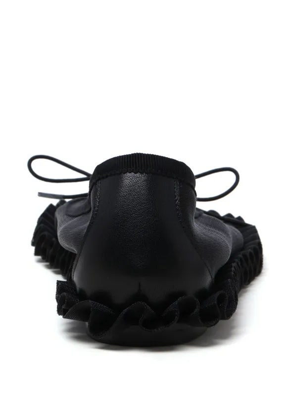 Simone Rocha ruffled-detail Ballet Flats | Black | FARFETCH