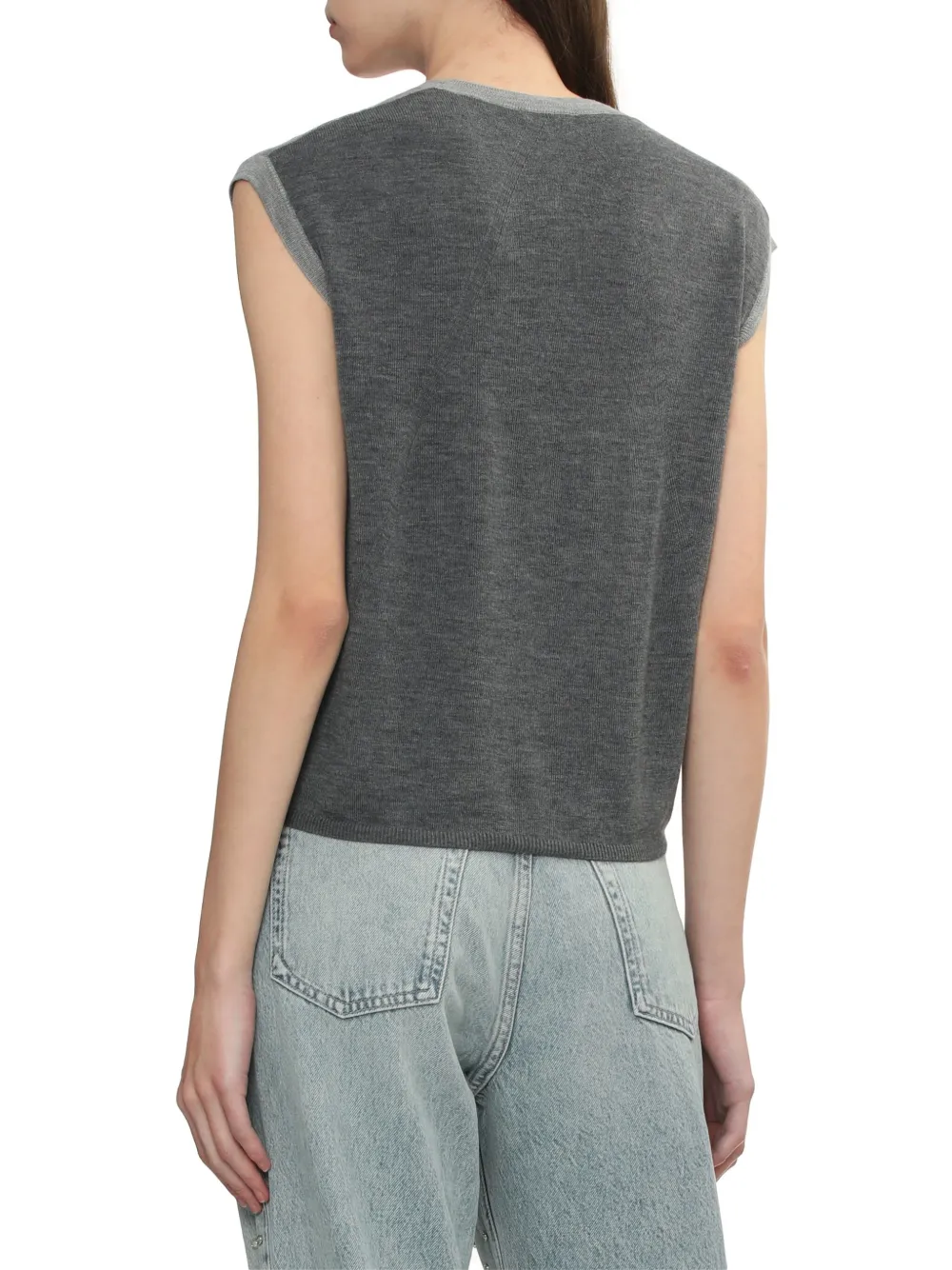 Rag & Bone Knot-detailing Top In Grey