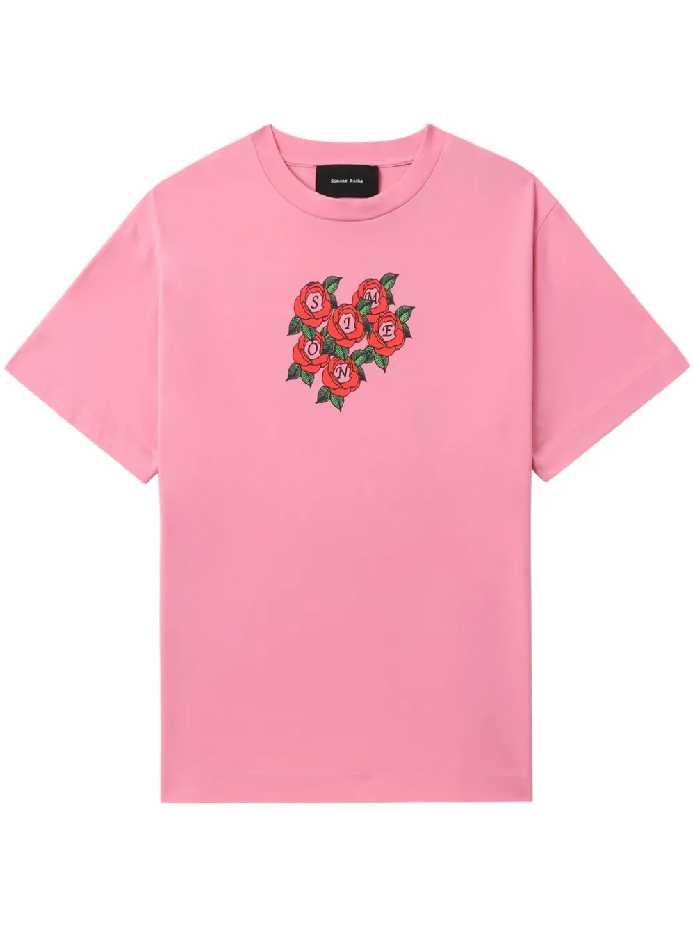 Simone Rocha Cluster Rose T-shirt Roze