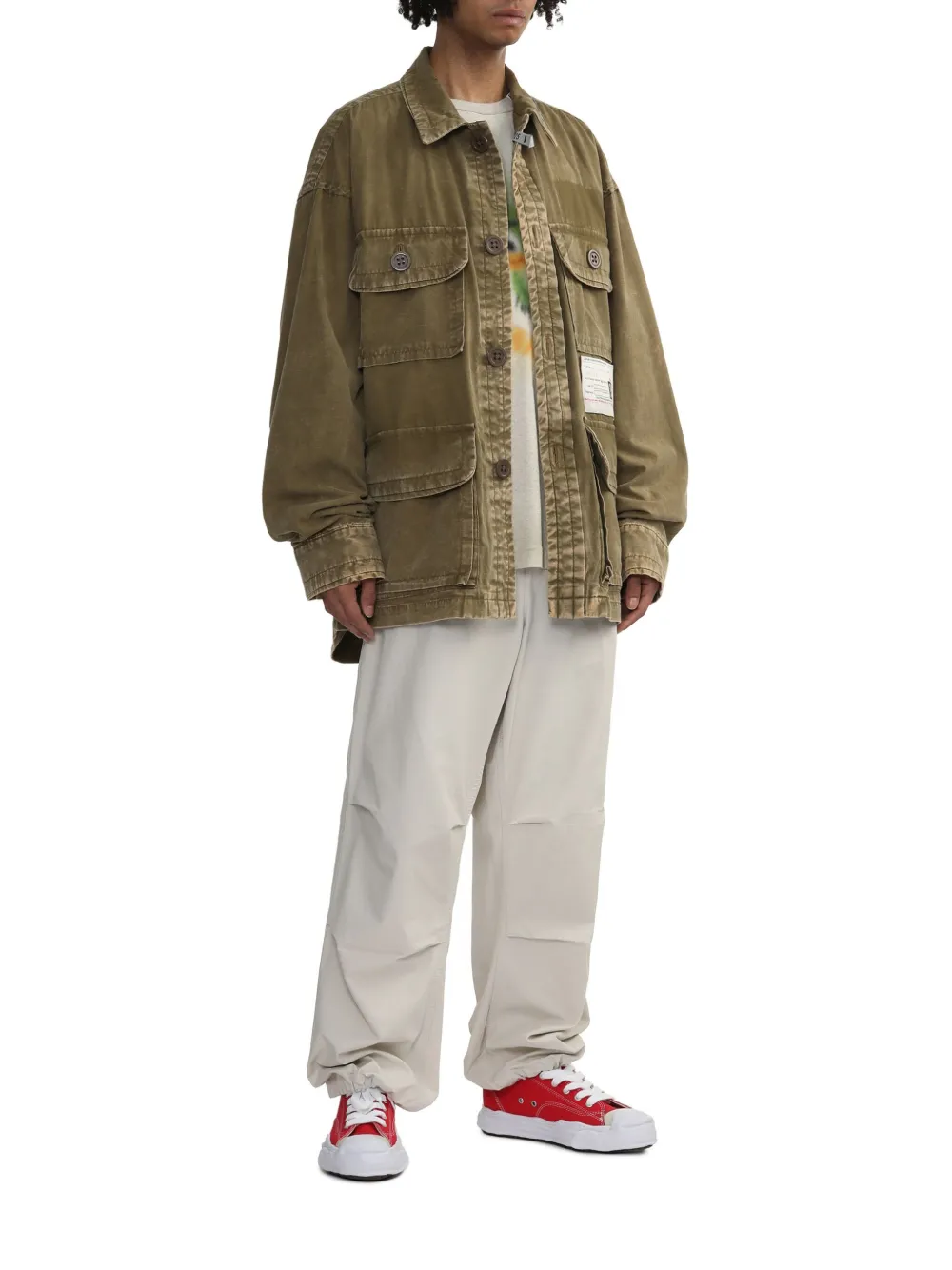 Miharayasuhiro Cotton Shirt Jacket In Green