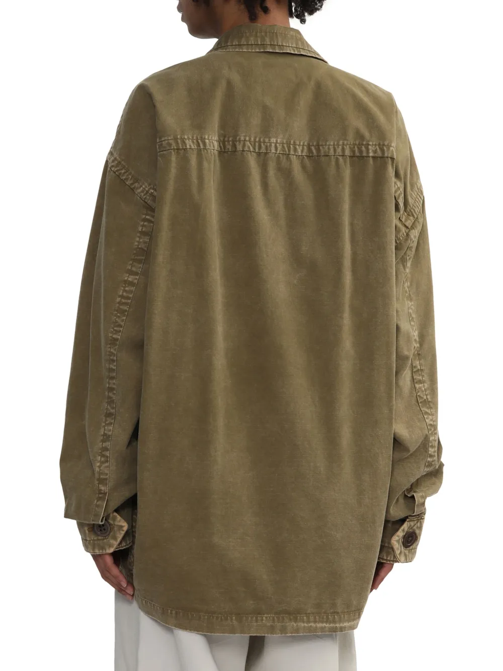 Miharayasuhiro Cotton Shirt Jacket In Green