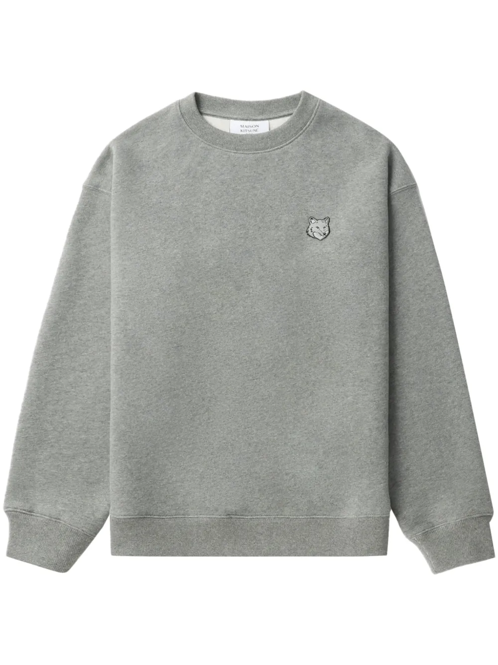 Maison Kitsuné Sweater met Bold Fox Head-patch Grijs