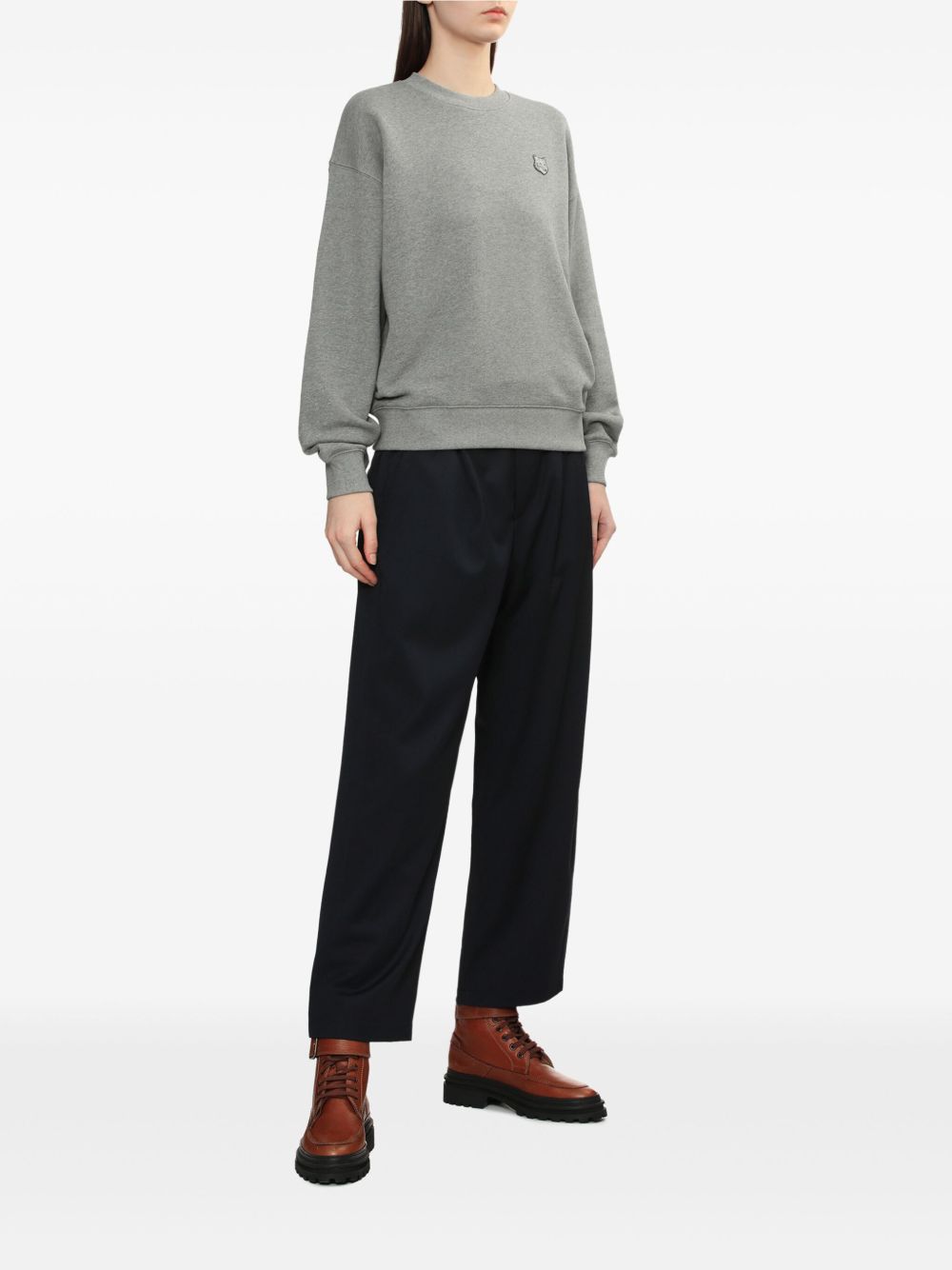 Maison Kitsuné Bold Fox Head-patch sweatshirt - Grijs