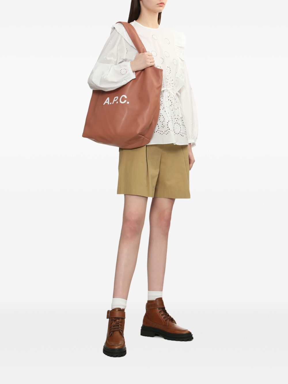 A.P.C. medium Ninon tote bag - Bruin