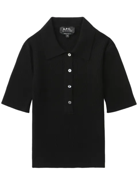 A.P.C. Geripptes Poloshirt