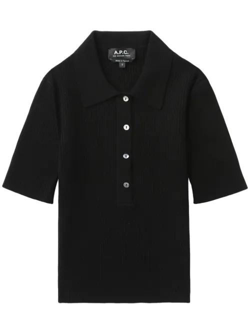 Polo à design nervuré - A.P.C. - Modalova