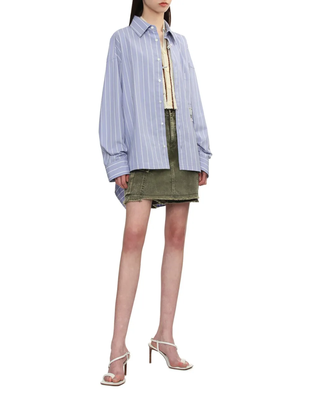 Maison MIHARA YASUHIRO Vest van katoenblend Wit