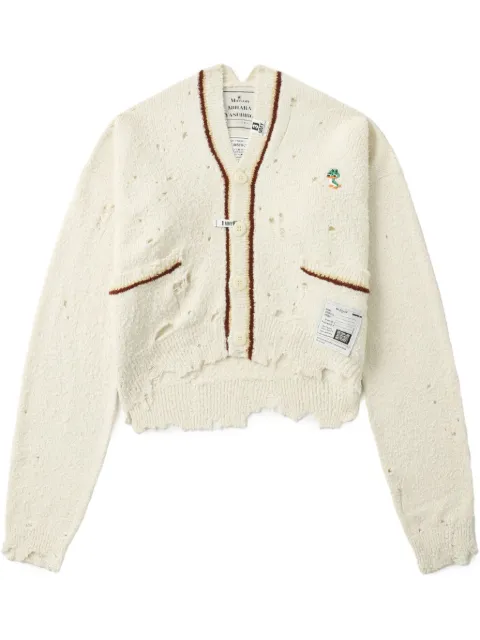 Maison MIHARA YASUHIRO ripped-detailing cardigan 