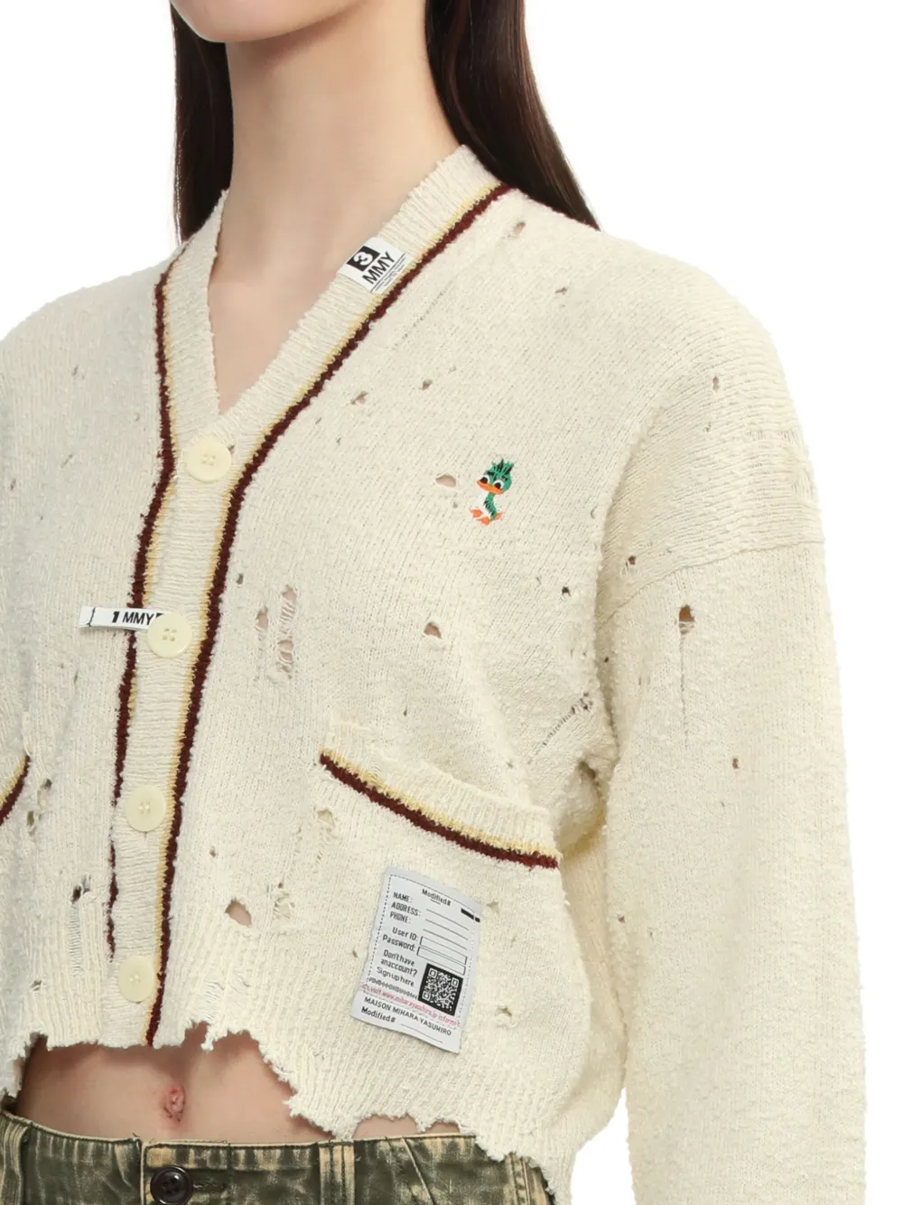 Maison MIHARA YASUHIRO Vest van katoenblend Wit