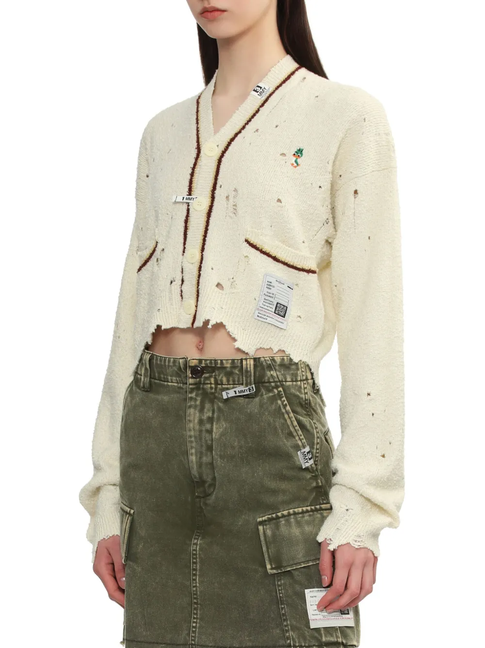 Maison MIHARA YASUHIRO Vest van katoenblend Wit