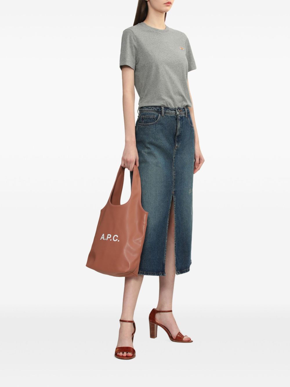 A.P.C. small Ninon tote bag - Bruin