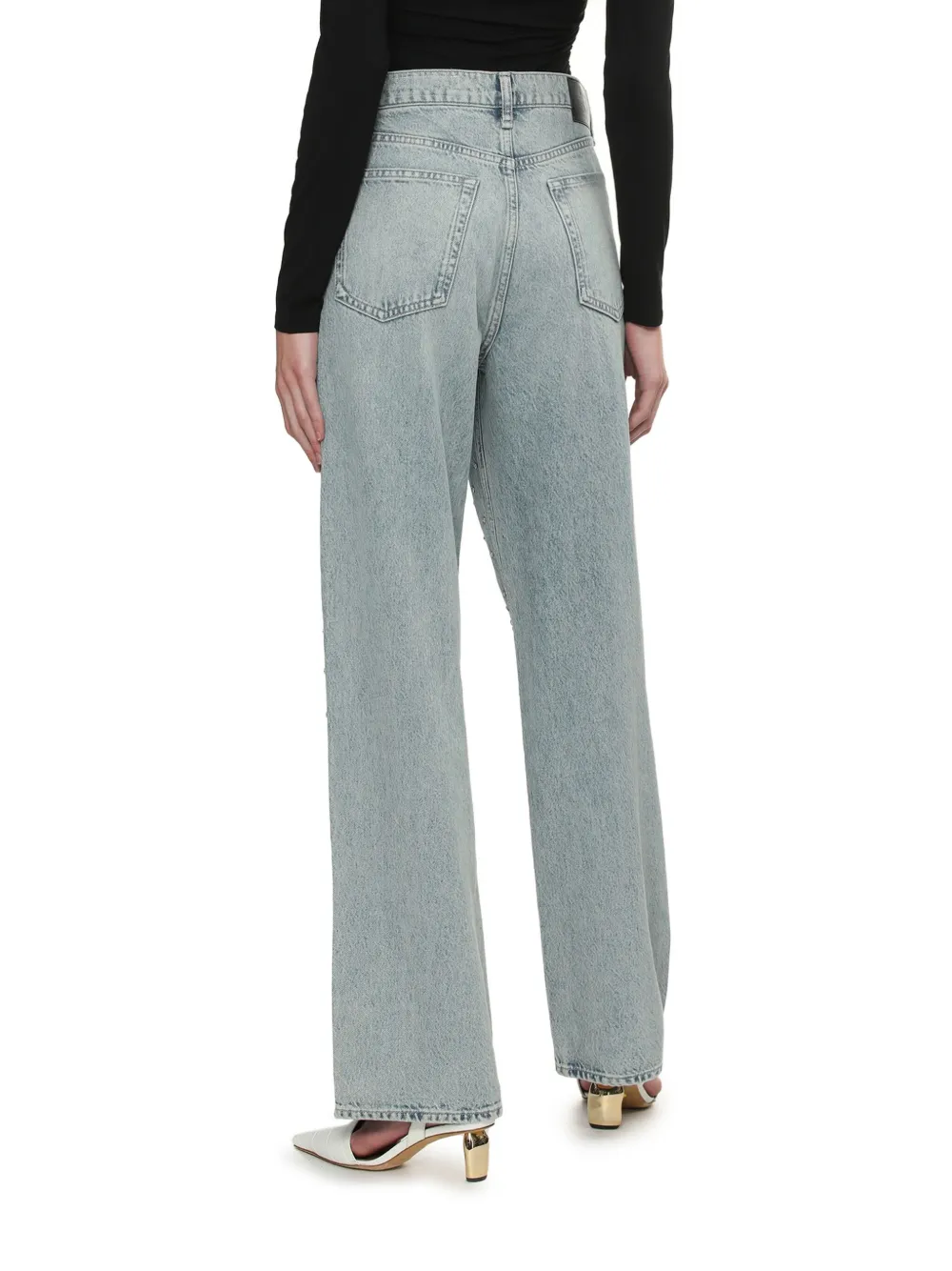 rag & bone Jeans met wijde pijpen Blauw