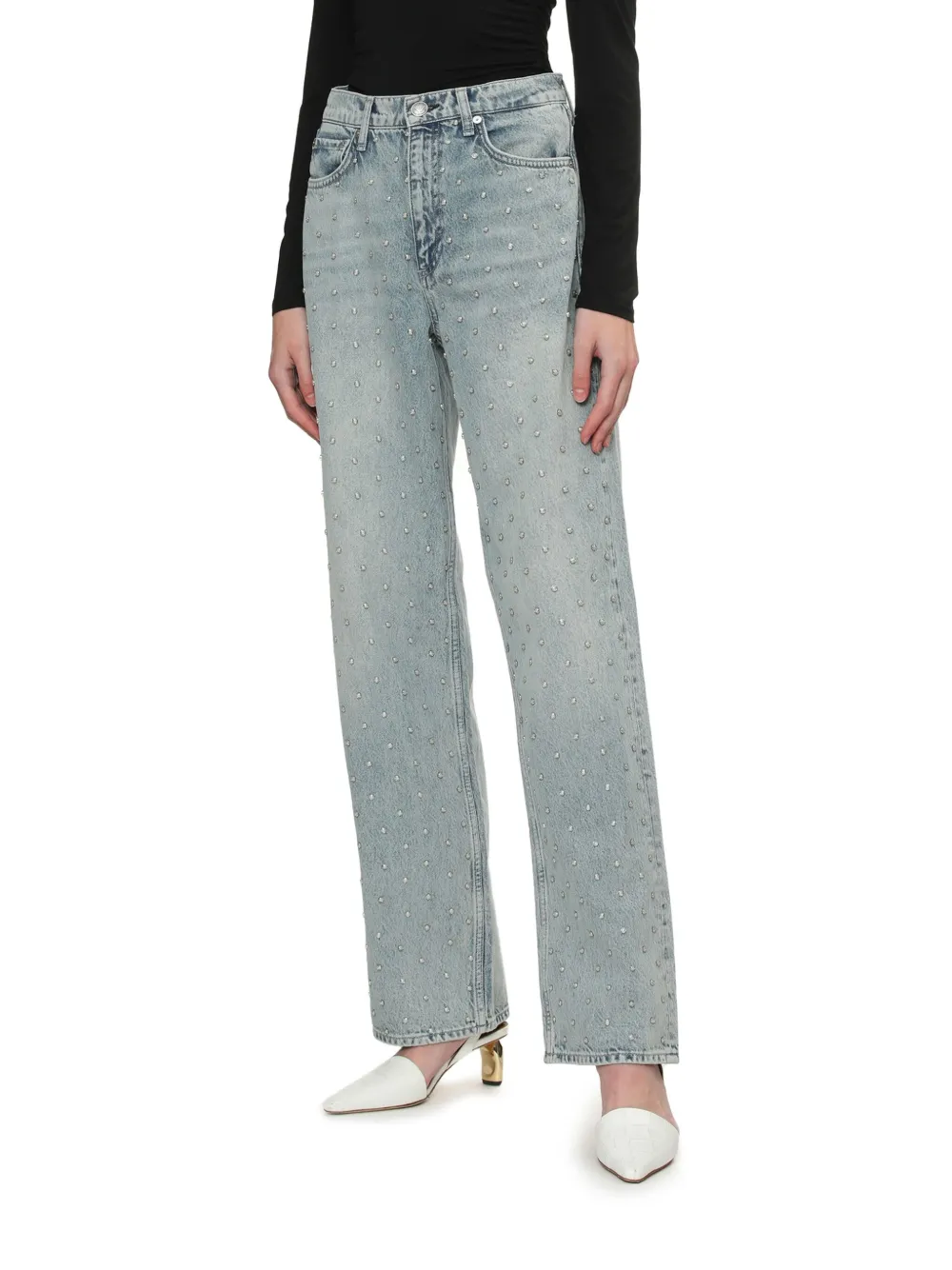 rag & bone Jeans met wijde pijpen Blauw