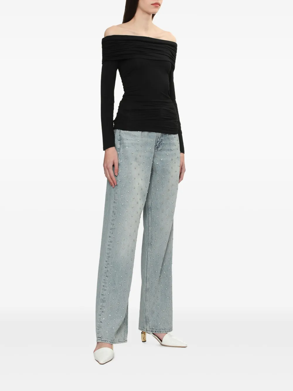 rag & bone wide-leg jeans - Blauw