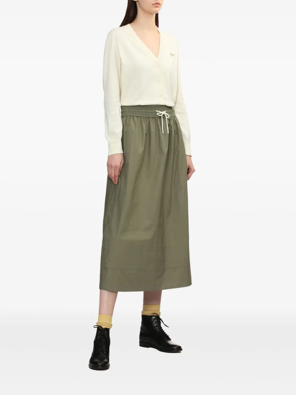 A.P.C. embroidered-logo cardigan - Wit