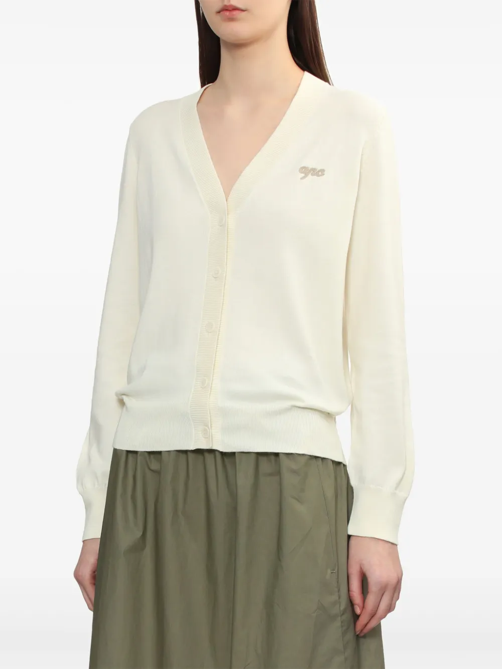 A.P.C. Vest met geborduurd logo Wit